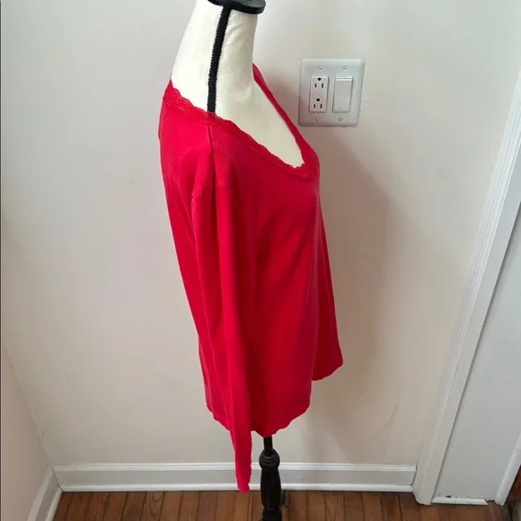 Disney Red Long Sleeve V-Neck Top - Picture 6 of 16